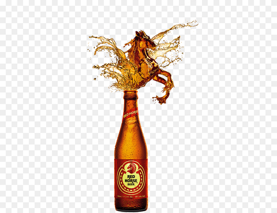 Transparent Beer Clipart Red Horse Beer San Miguel Corporation, Alcohol, Beer Bottle, Beverage, Bottle Free Png