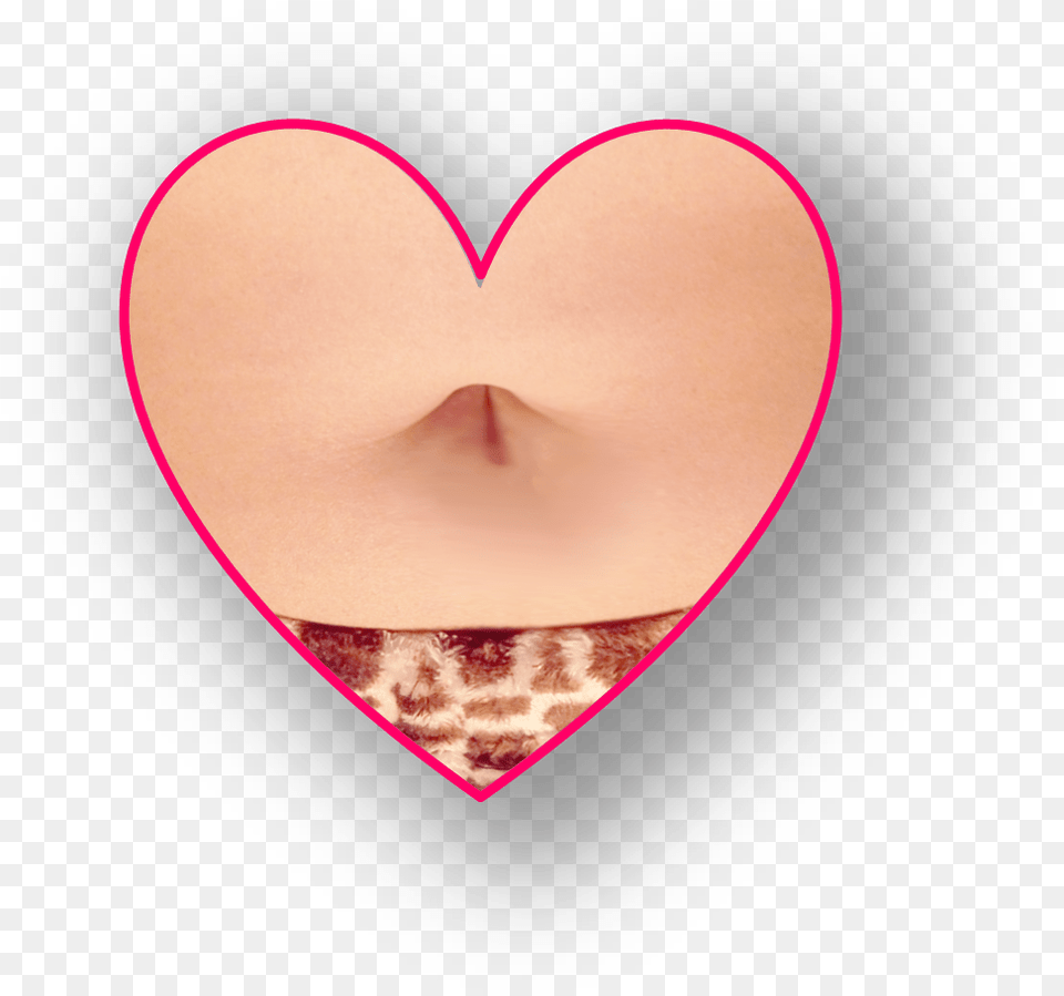 Transparent Belly Button Heart, Adult, Female, Person, Woman Png Image