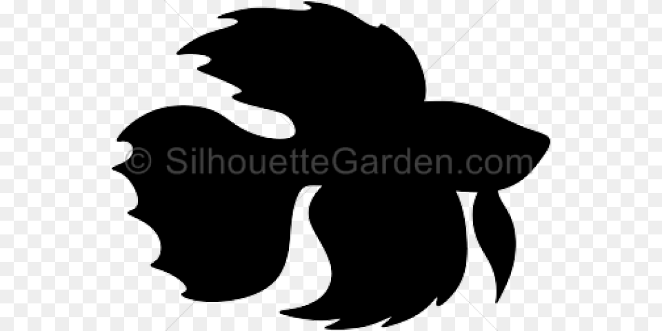 Transparent Beta Fish Clipart Silhouette Of A Betta Fish Png