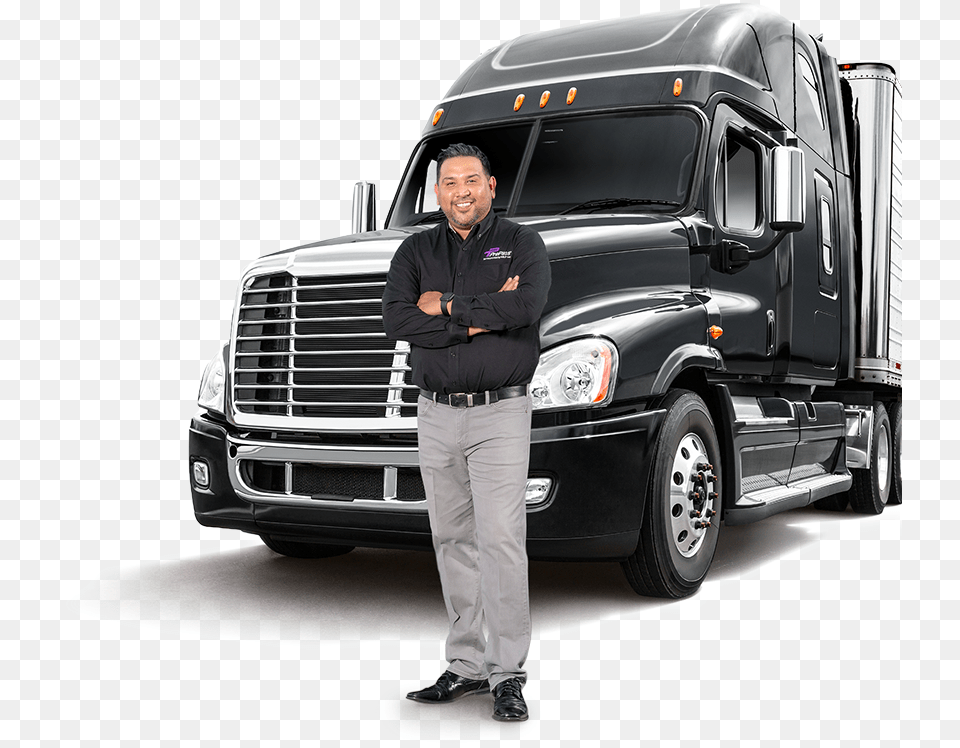Big Truck Truck Driver Background, Adult, Vehicle, Transportation, Trailer Truck Free Transparent Png