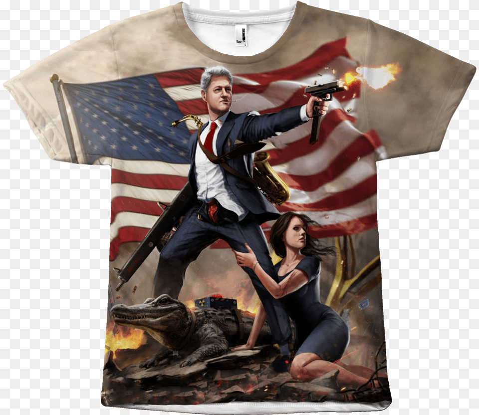 Bill Clinton Badass 4th Of July, Adult, T-shirt, Person, Woman Free Transparent Png