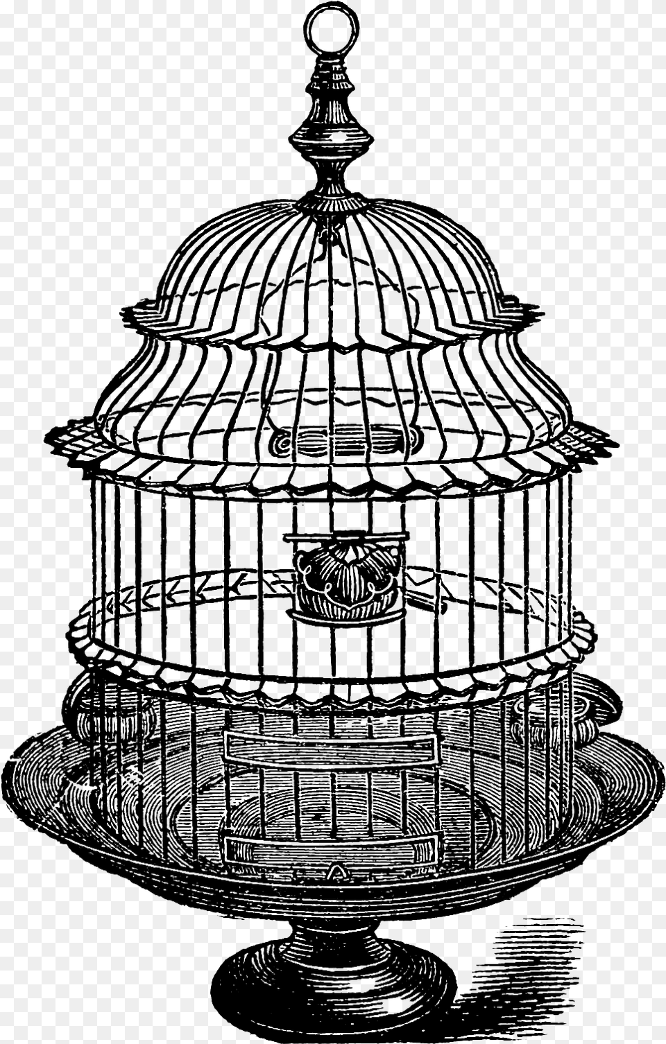 Transparent Birdcage Vintage Bird Cage Clipart, Chandelier, Lamp Png
