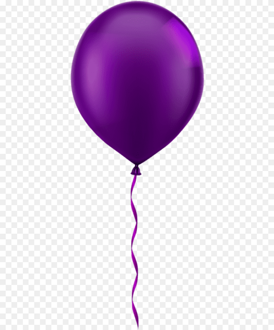 Transparent Birthday Balloon Single Purple Balloon Clipart Png Image