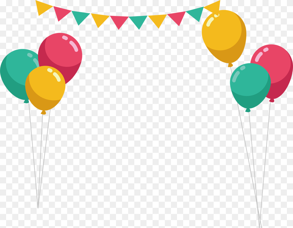 Transparent Birthday Balloons Border Birthday Balloons Frame, Balloon Free Png Download