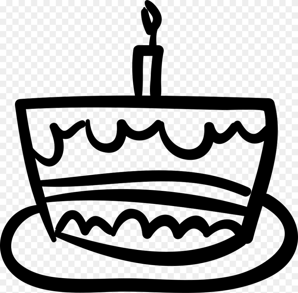 Transparent Birthday Cake Icon Birthday Cake Hand Drawing, Stencil, Adult, Female, Person Png