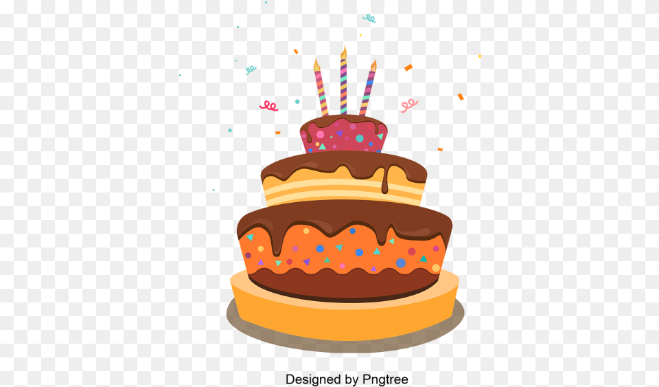 Transparent Birthday Cake Vector, Birthday Cake, Cream, Dessert, Food Png Image