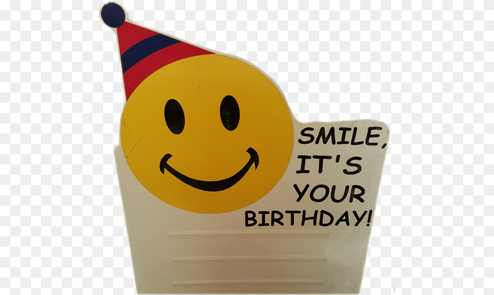 Transparent Birthday Items Smiley, Clothing, Hat, Party Hat, Text Png Image