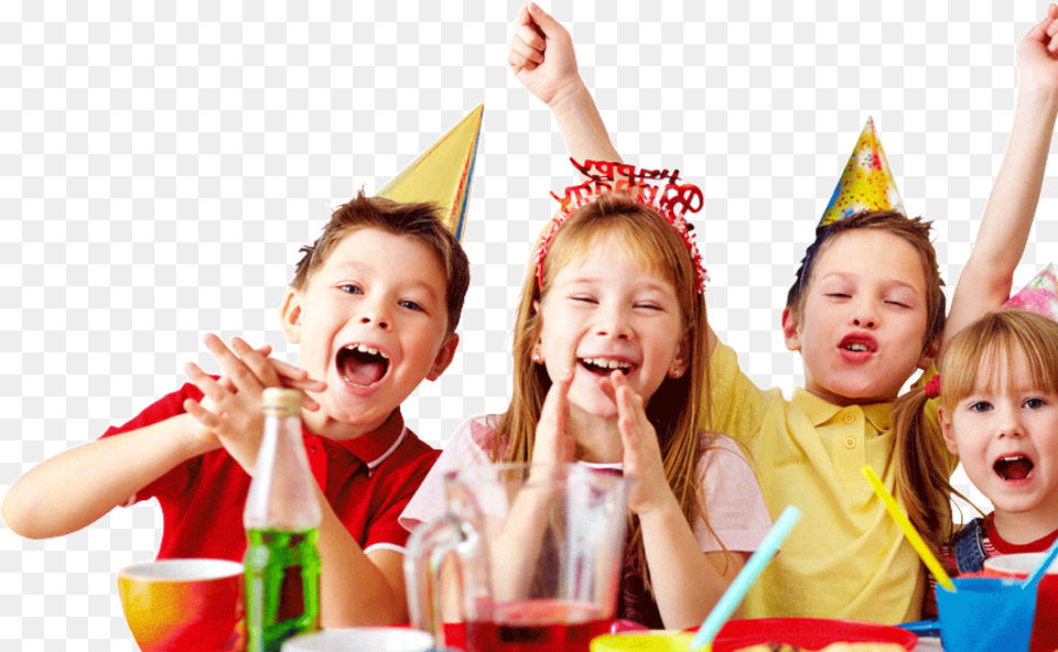 Transparent Birthday Party Hat Kids Birthday, Person, People, Clothing, Girl Png Image