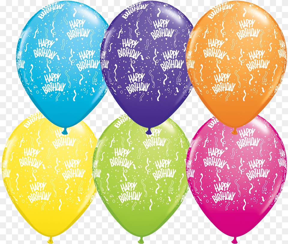 Transparent Birthday Streamers Balloons, Balloon Png
