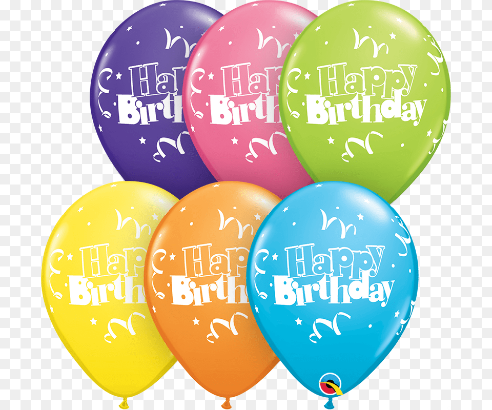 Transparent Birthday Streamers Cartoon Balloons And Streamers, Balloon Free Png Download