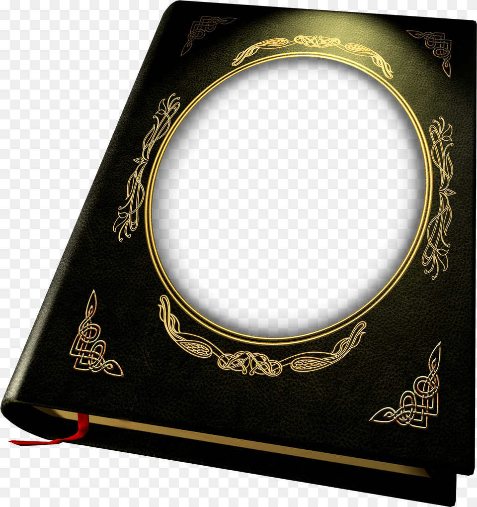 Transparent Black And Gold Book Frame Gallery Open Background, Publication, Text, Document, Id Cards Png Image