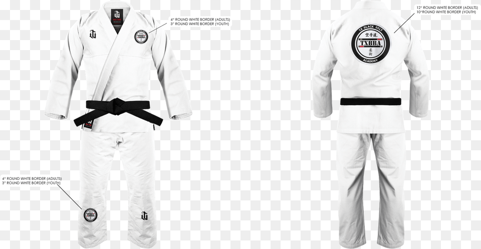 Transparent Black Belt Jiu Jitsu Uniform Mockup, Sport, Clothing, Coat, Person Free Png Download