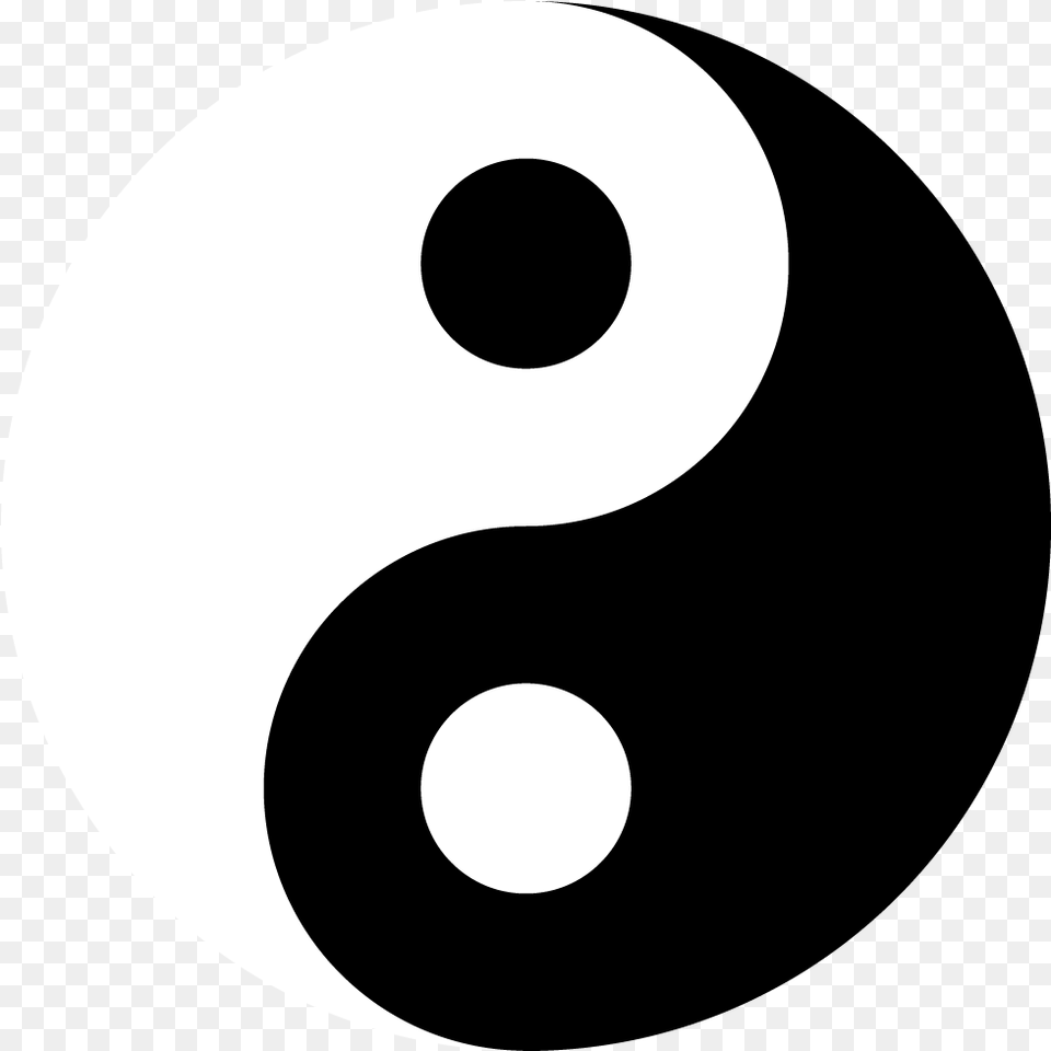 Black Circle Outline Yin Yang Icon, Number, Symbol, Text, Astronomy Free Transparent Png