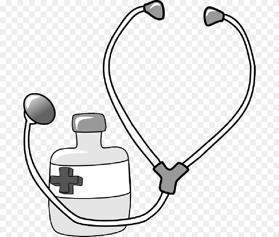 Transparent Black Doctor Stethoscope Clipart, Electrical Device, Microphone, Smoke Pipe Free Png Download