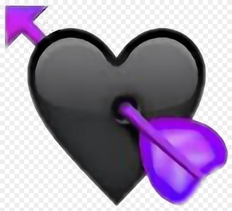 Transparent Black Heart Emoji Image With No Transparent Heart Emoji, Purple Png