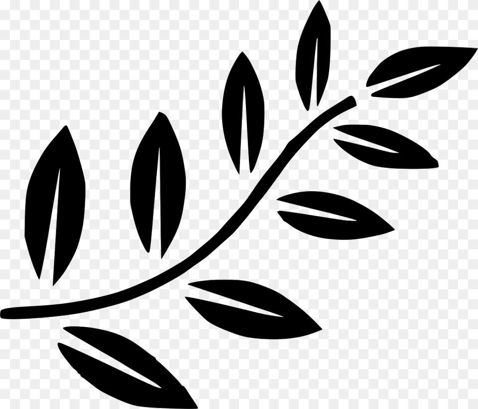 Transparent Black Leaves, Gray Free Png