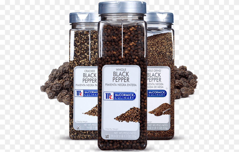 Black Pepper Types Of Black Pepper, Jar, Food, Produce, Plant Free Transparent Png