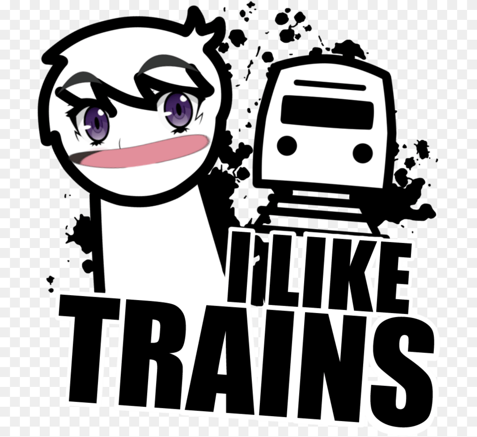 Transparent Black Rock Shooter Like Trains, Stencil, Face, Head, Person Png