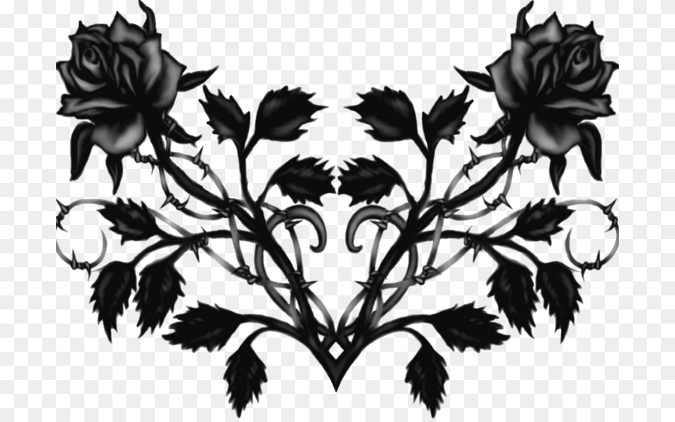Transparent Black Roses, Art, Floral Design, Graphics, Pattern Png Image
