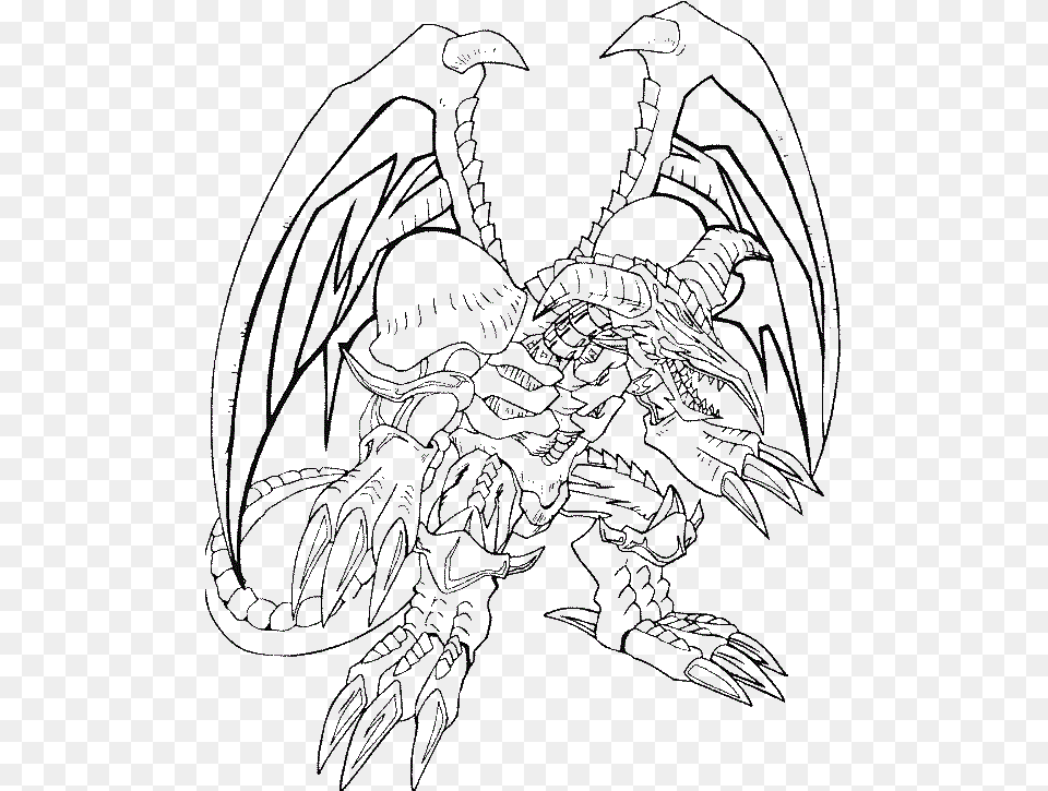 Transparent Black Skull Yugioh Dragon Coloring Pages, Art, Accessories, Drawing, Animal Free Png