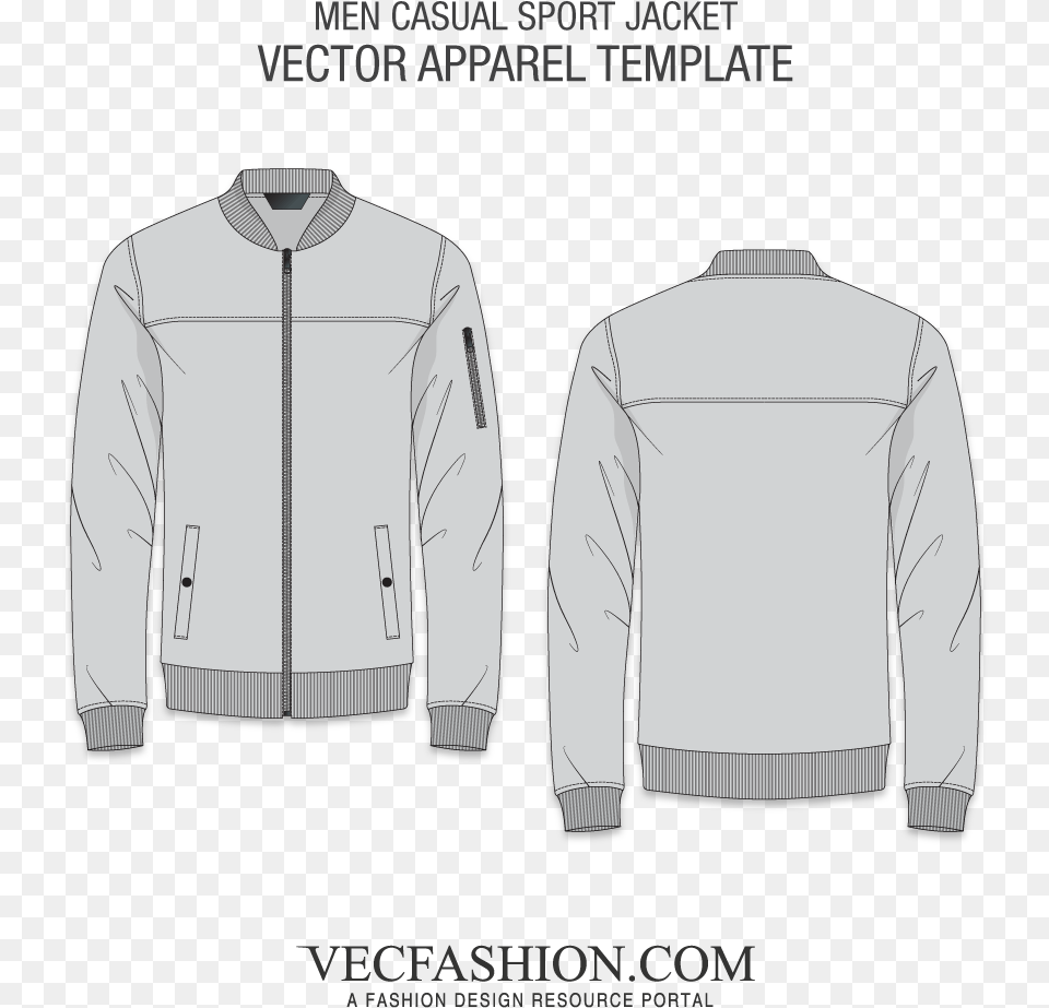 Black Sweater Template Jaket Bomber Vector, Clothing, Coat, Jacket, Long Sleeve Free Transparent Png