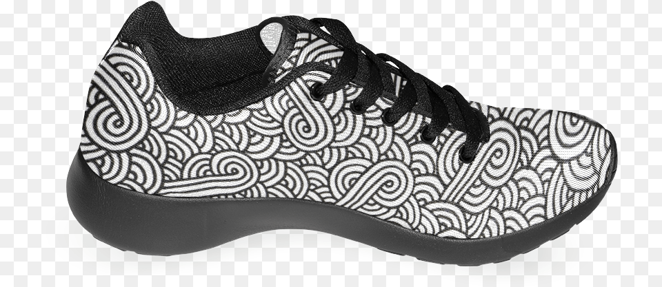 Transparent Black Swirls Sneakers, Clothing, Footwear, Shoe, Sneaker Free Png