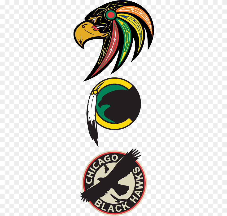 Transparent Blackhawks Logo Emblem, Animal, Beak, Bird, Symbol Png Image