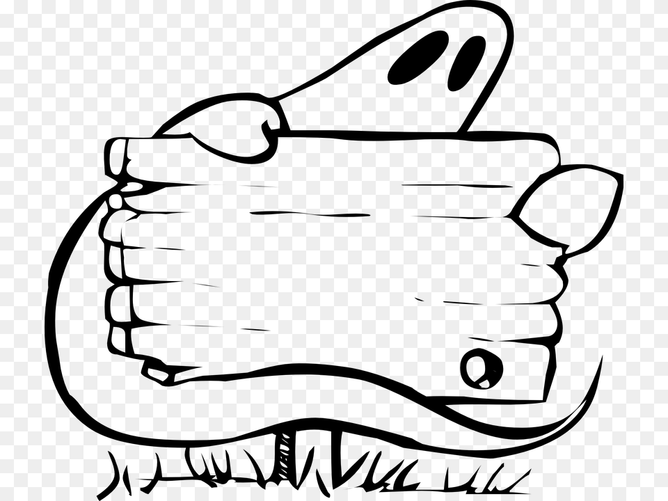 Transparent Blank Sign Clipart Ghost With Sign Clipart, Gray Free Png