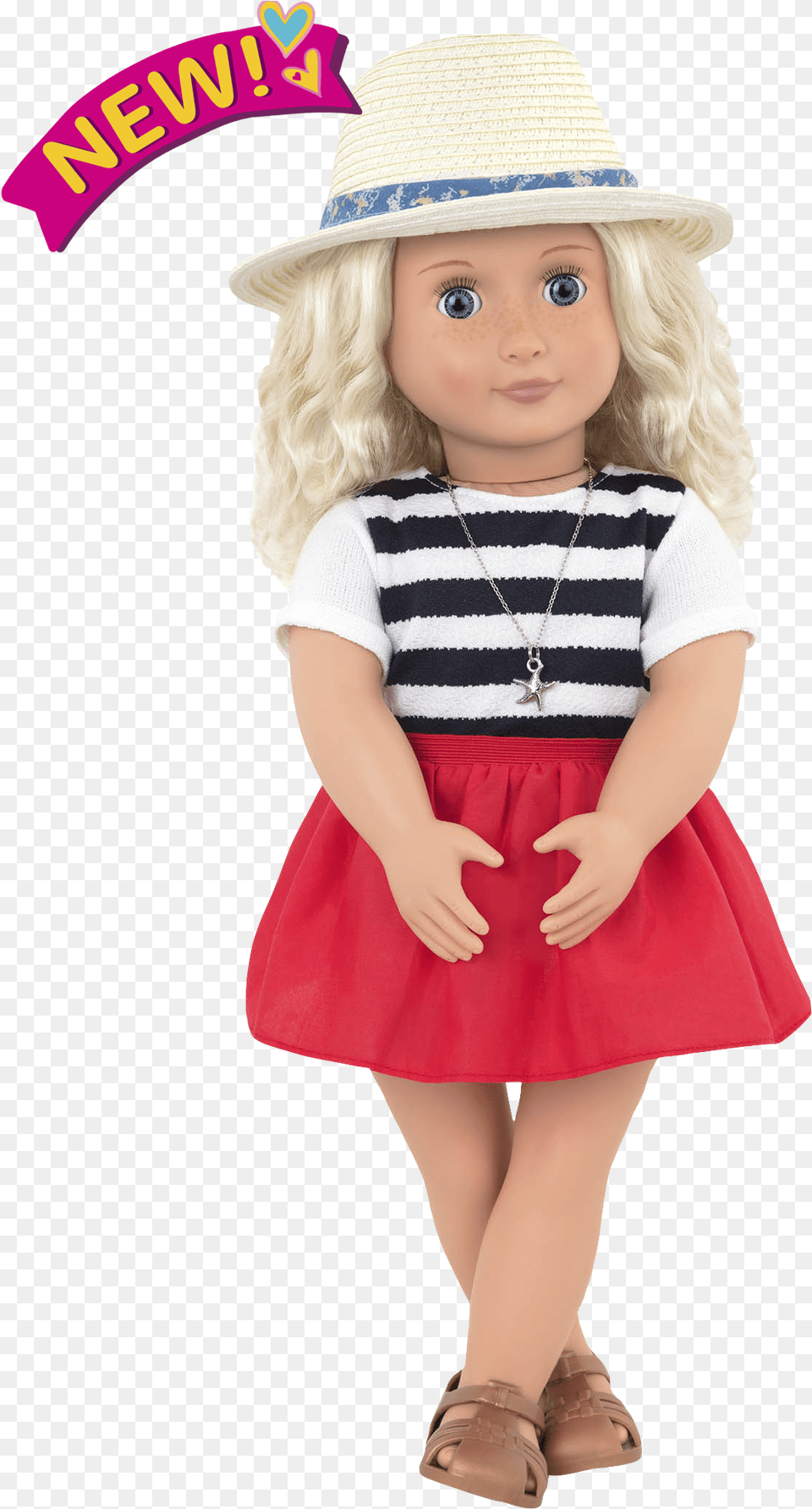Transparent Blonde Girl Our Generation Doll Clarissa, Toy, Person, Hat, Female Free Png Download