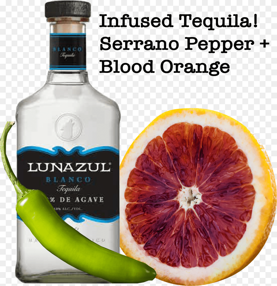 Transparent Blood Orange Lunazul Blanco Tequila, Gray Png Image
