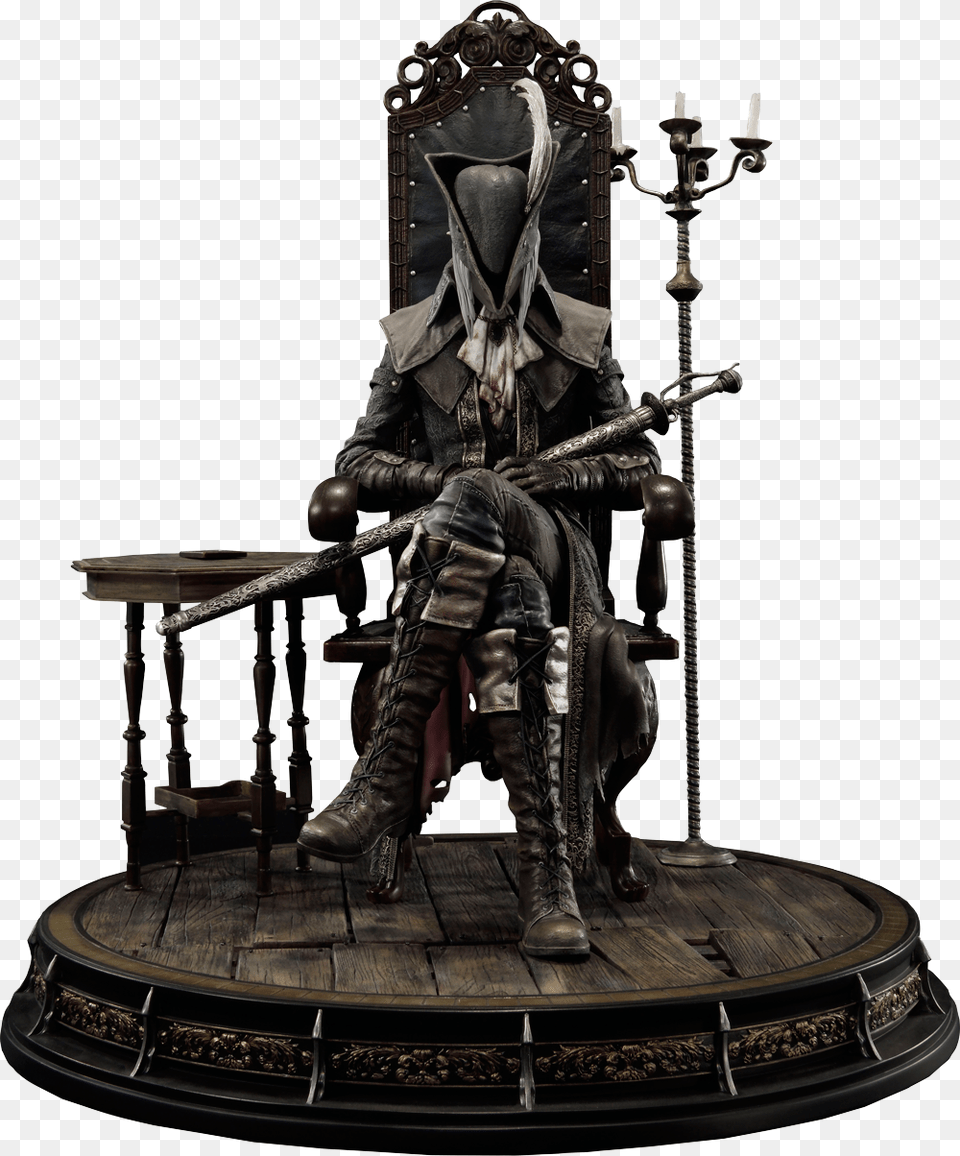 Transparent Bloodborne Hunter Bloodborne Lady Maria Statue, Furniture, Mace Club, Weapon, Adult Png