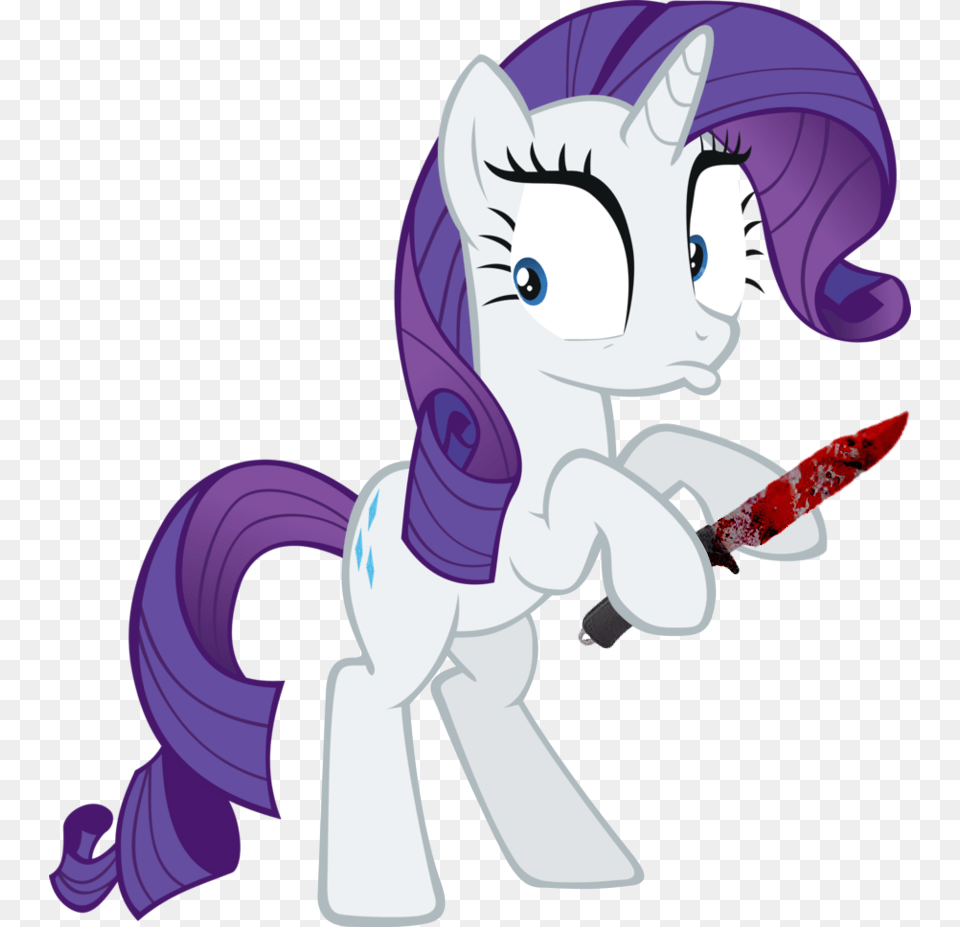 Transparent Bloody Knife Pony Friendship Is Magic Rarity, Publication, Book, Comics, Art Png