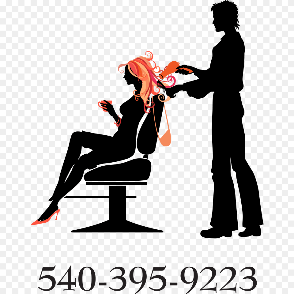 Transparent Blow Dryer Clipart Man Cutting Woman Hair Png