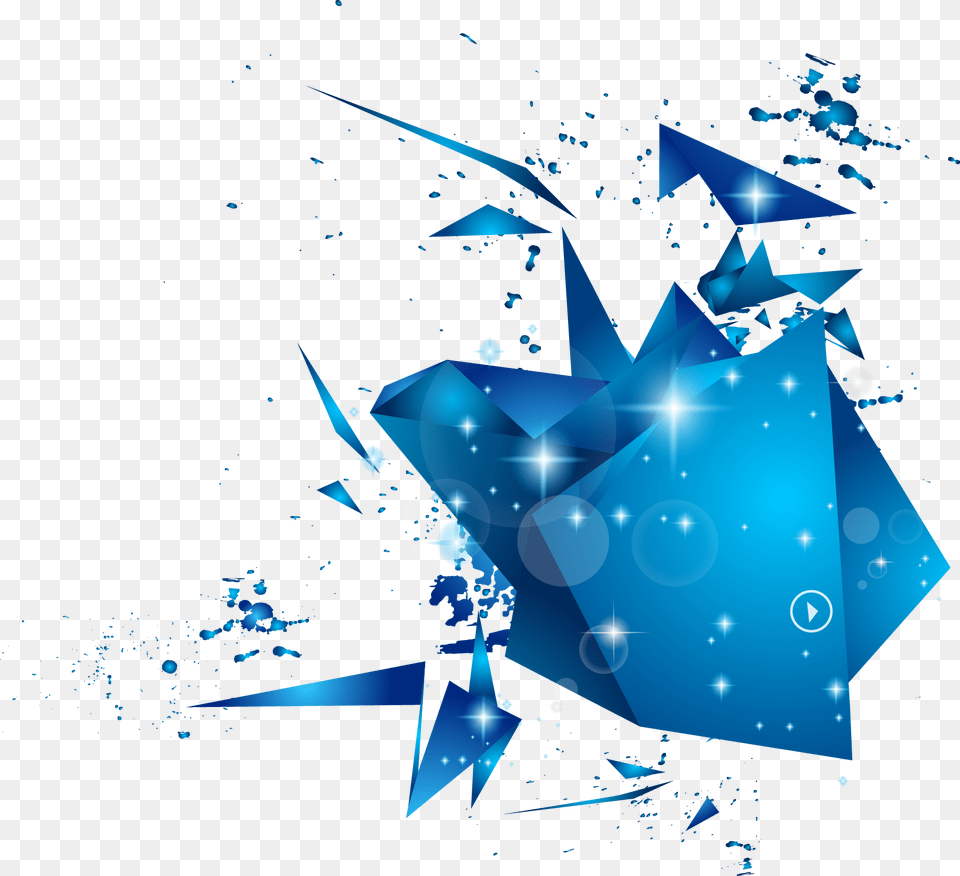Transparent Blue Abstract Background Blue Geometric Shapes, Art, Graphics, Paper Free Png