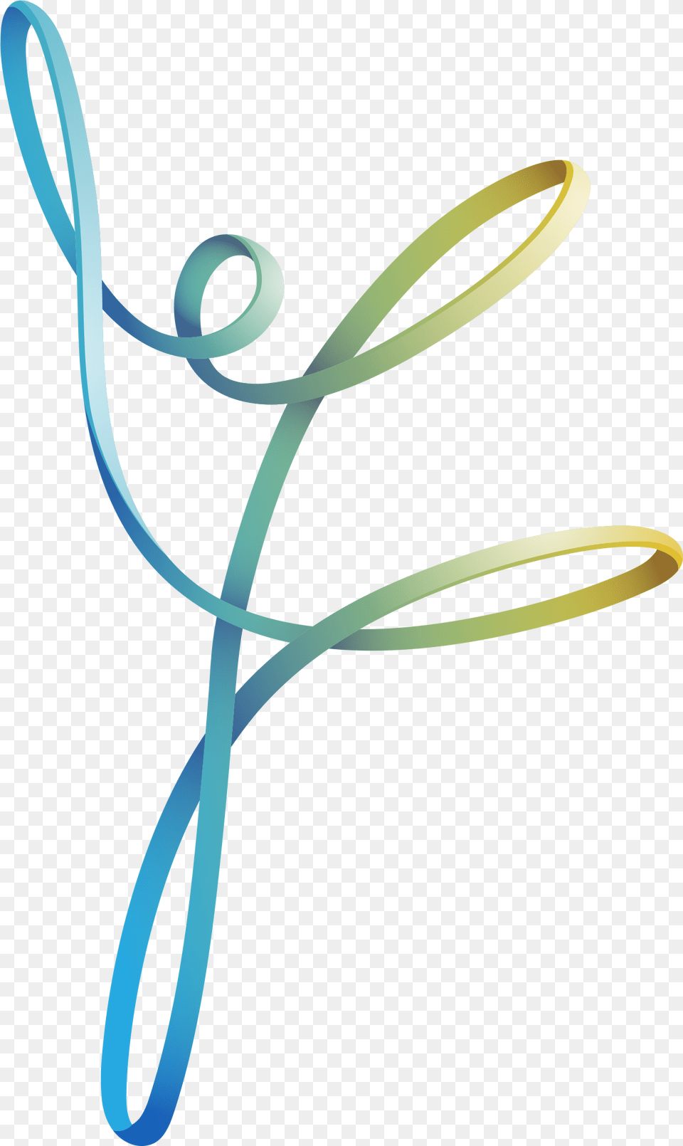 Transparent Blue Abstract Ribbon Dancer, Bow, Weapon, Spiral, Coil Png