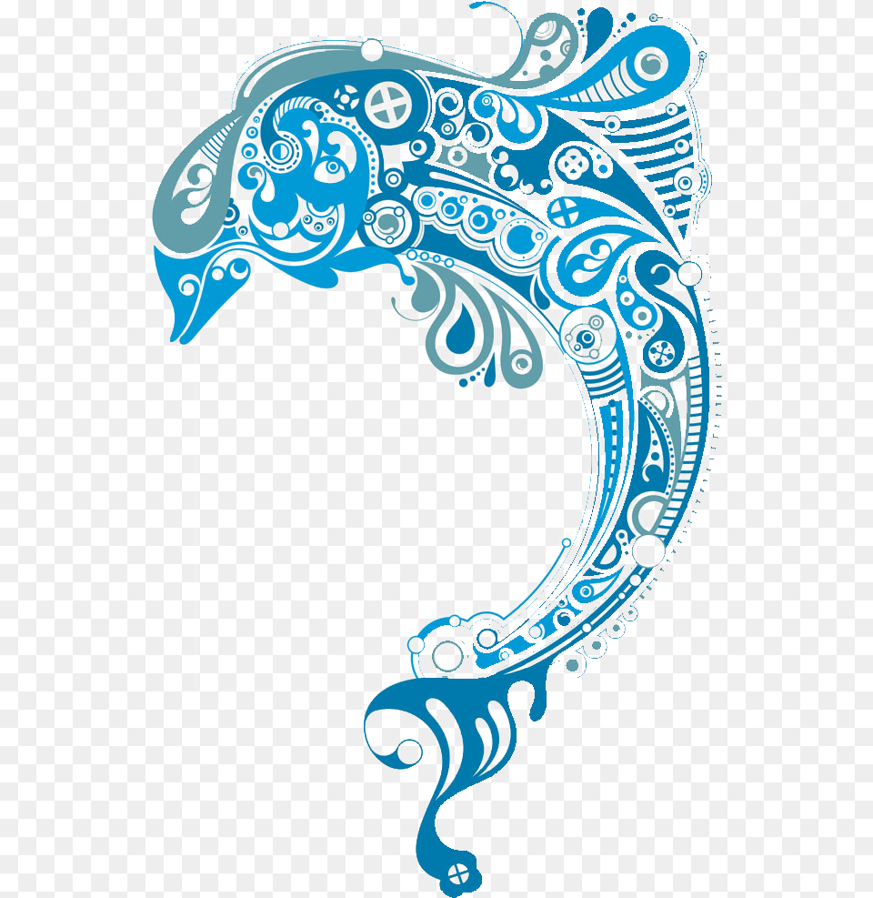 Transparent Blue Abstract Vector Dolphin Abstract Logo, Art, Graphics, Pattern, Floral Design Free Png