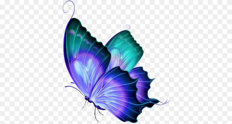 Blue And Green Deco Butterfly Clipart Color Fairies And Flowers Book, Art, Graphics, Pattern, Accessories Free Transparent Png