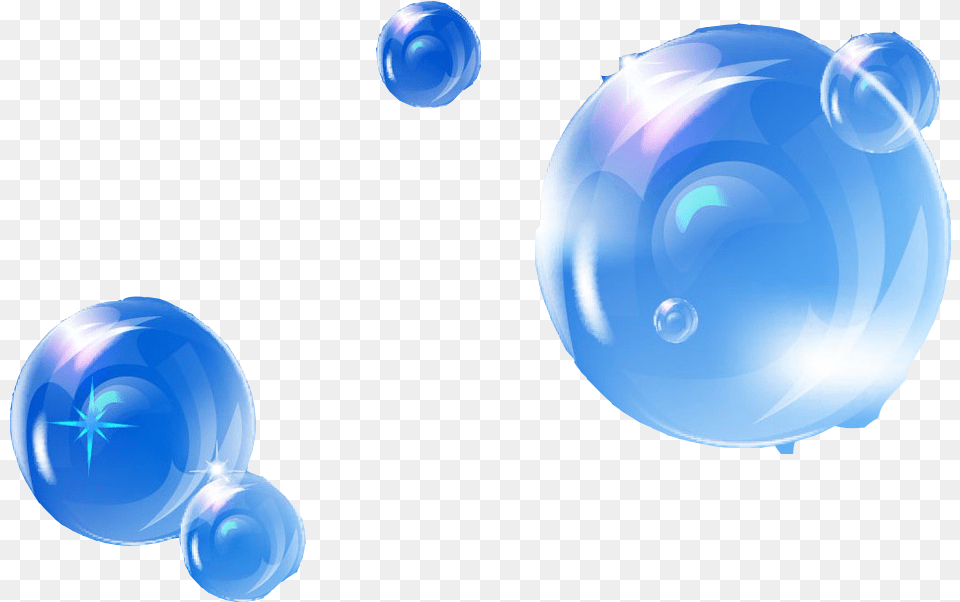 Transparent Blue Bubbles Fluorescent Bubble, Sphere, Balloon Free Png Download