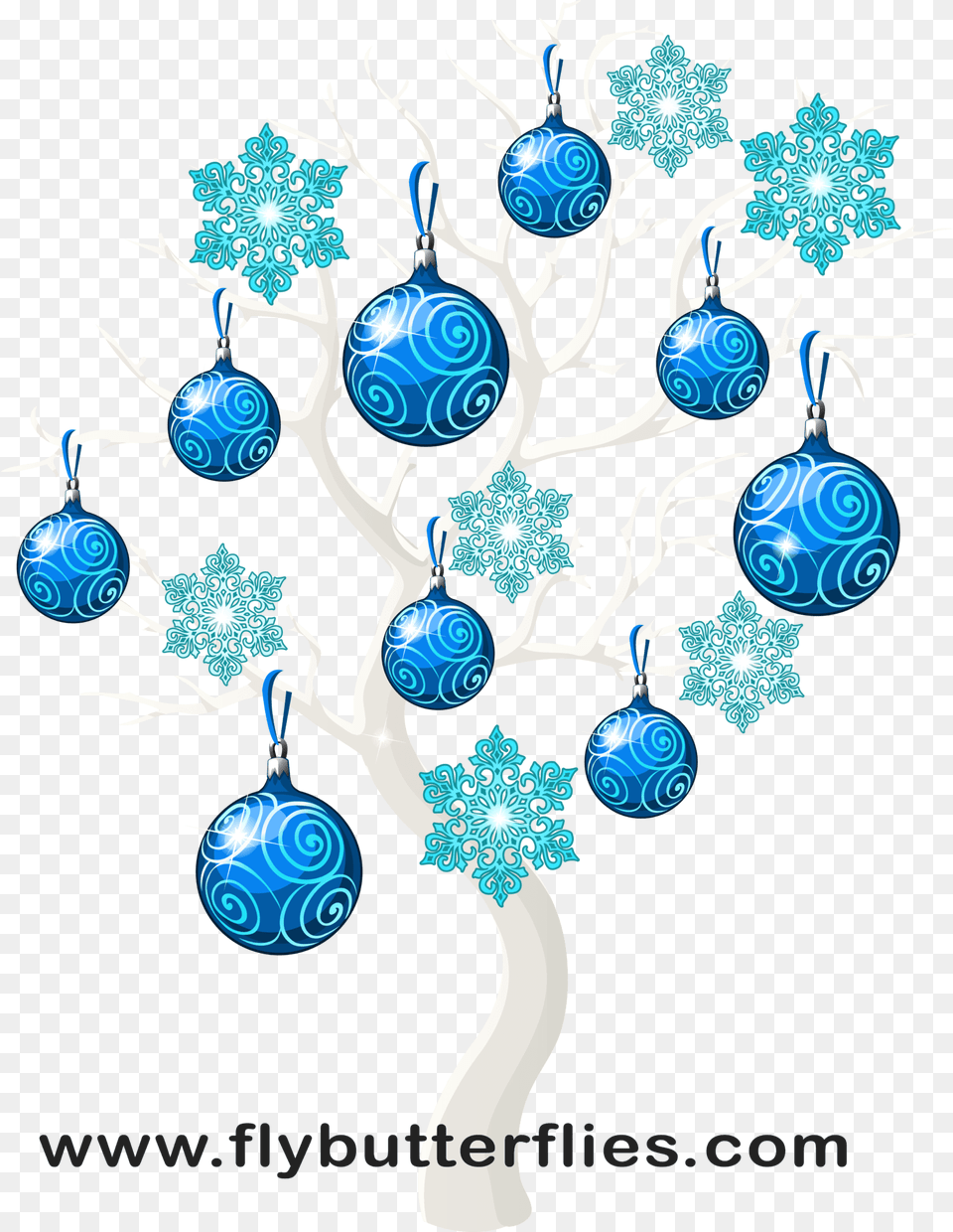 Transparent Blue Christmas Christmas Winter Images, Accessories, Art, Earring, Graphics Free Png Download