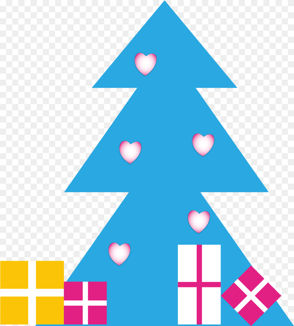 Transparent Blue Christmas Tree Christmas Tree, Triangle, Christmas Decorations, Festival Png Image