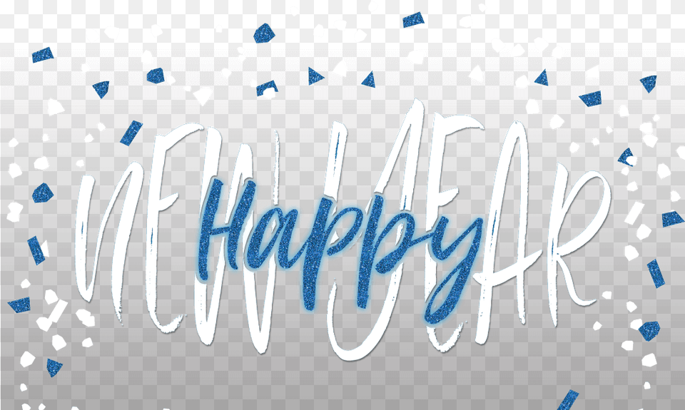 Transparent Blue Confetti Calligraphy, Paper, Text Png