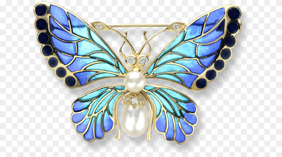 Transparent Blue Diamonds Green And Blue Gold Butterfly, Accessories, Brooch, Jewelry, Locket Free Png