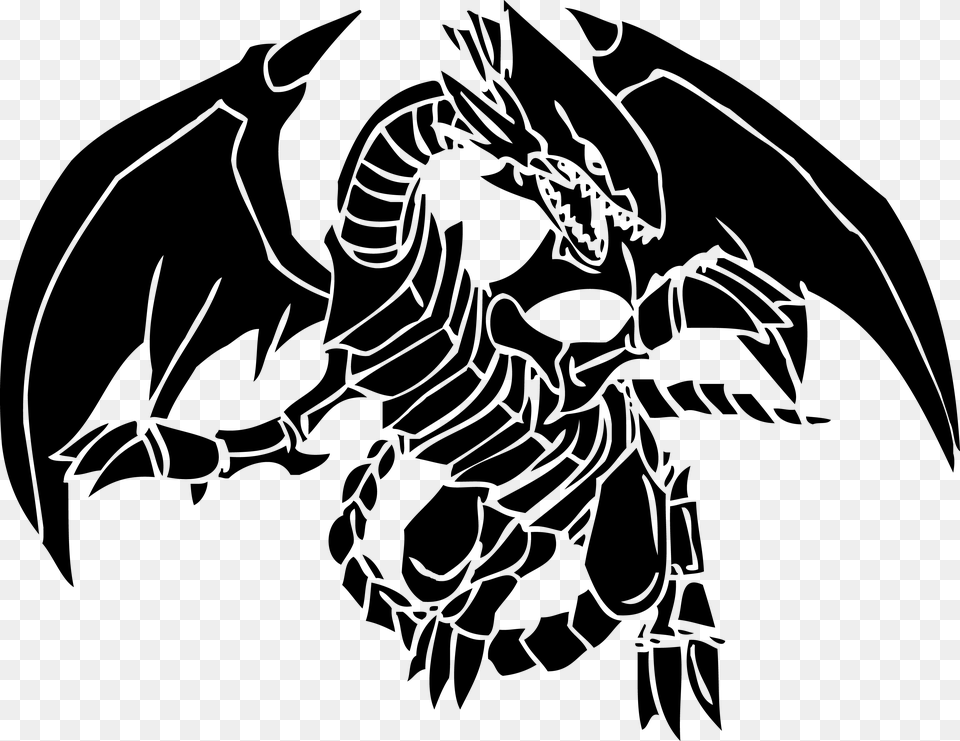 Transparent Blue Eyes White Dragon Blue Eyes White Dragon Black And White, Stencil, Animal, Kangaroo, Mammal Free Png