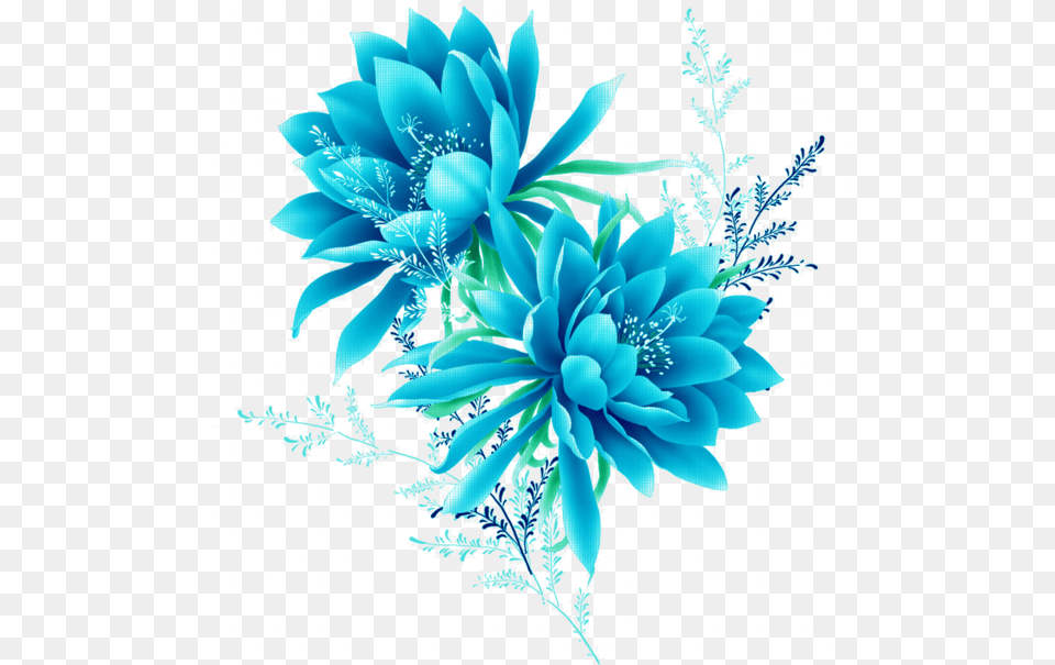 Transparent Blue Flower Border Blue Flower Clipart, Plant, Art, Floral Design, Pattern Free Png Download