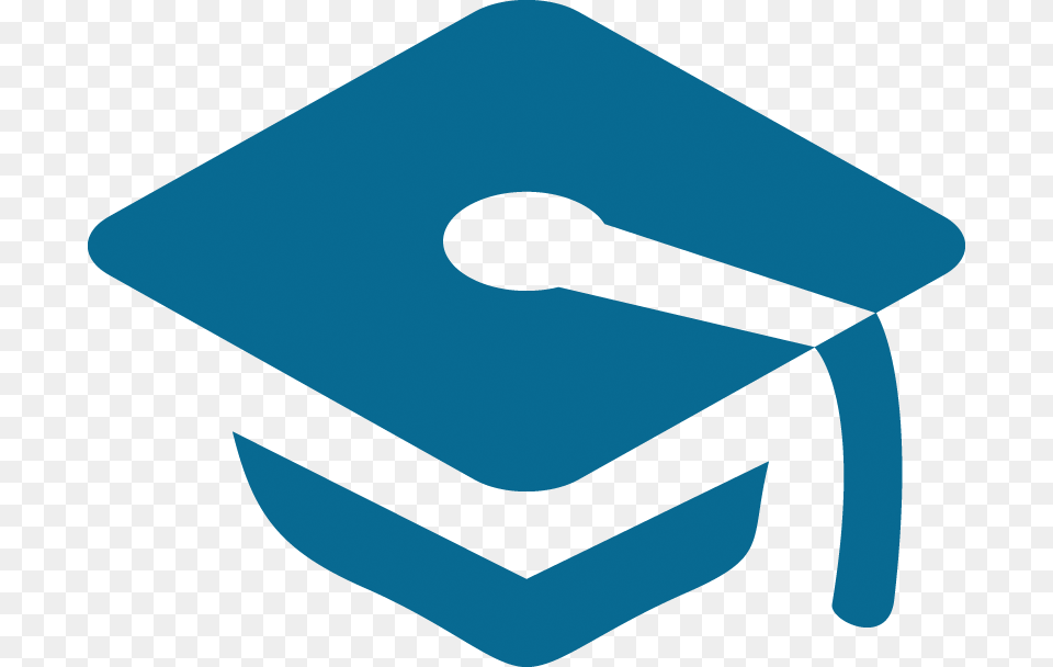 Transparent Blue Graduation Cap Education Blue Icon, People, Person, Symbol, Animal Png