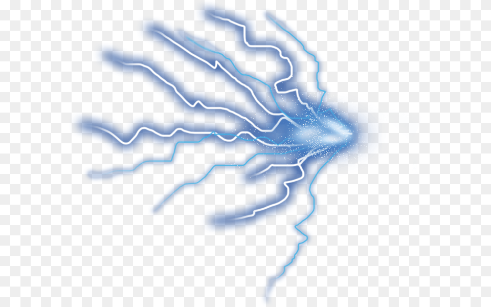 Transparent Blue Lightning Effect, Animal, Sea Life, Person, Invertebrate Png Image