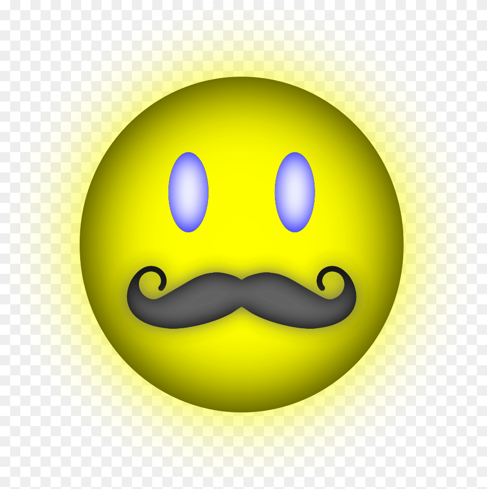 Transparent Blue Mustache Clipart Smiley, Face, Head, Person Png Image