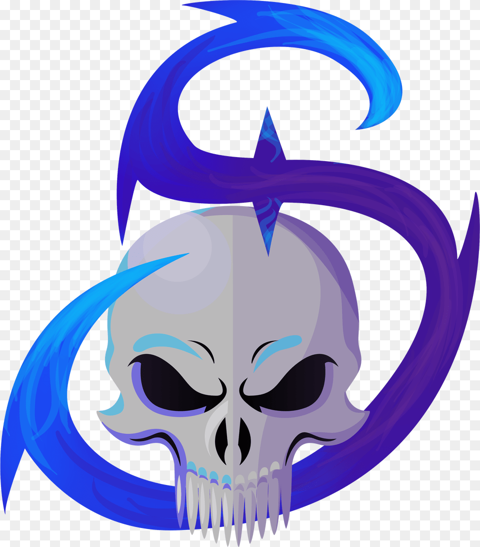 Transparent Blue Skull Png Image