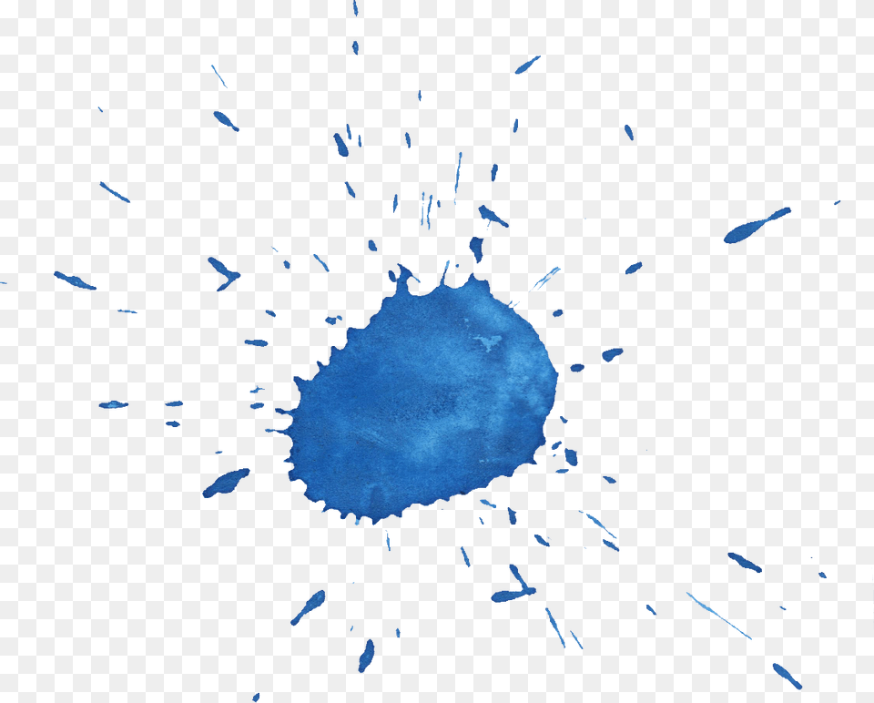 Transparent Blue Splatter Watercolor Drop Transparent, Stain, Nature, Night, Outdoors Png