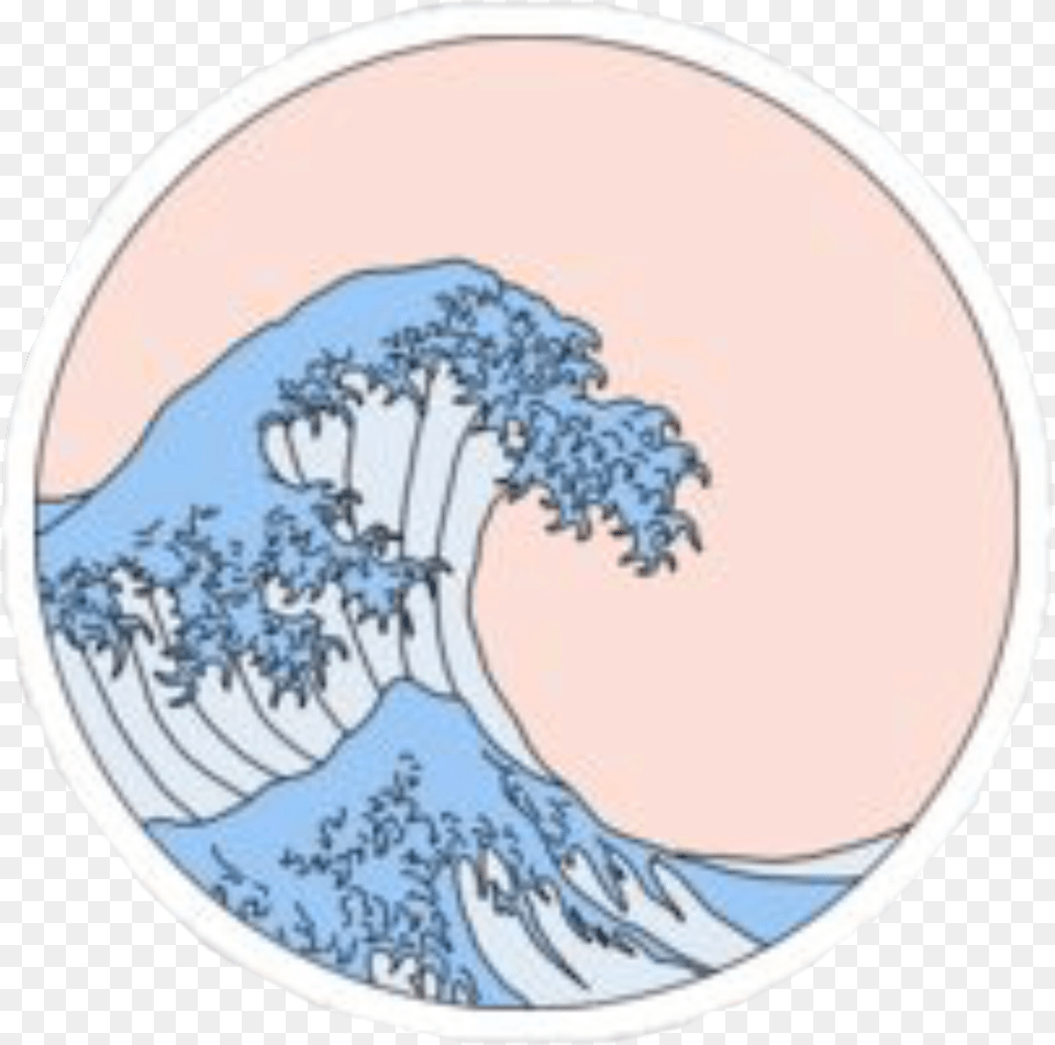 Transparent Blue Wave Clip Art Vsco Stickers Ocean, Nature, Outdoors, Plant, Vegetation Png